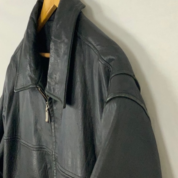 Men’s Roundtree & Yorke Black Leather Coat XL - Picture 5 of 16